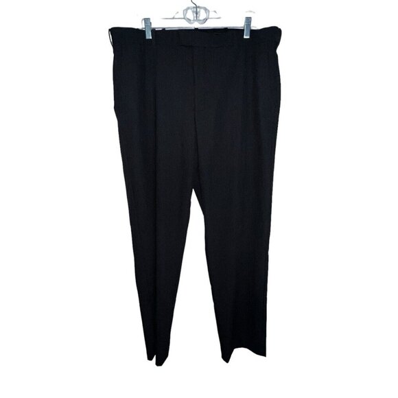 Van Heusen Dress Pants Mens Size 38x32 Straight Leg Charcoal Gray Flex Trousers - Picture 1 of 12